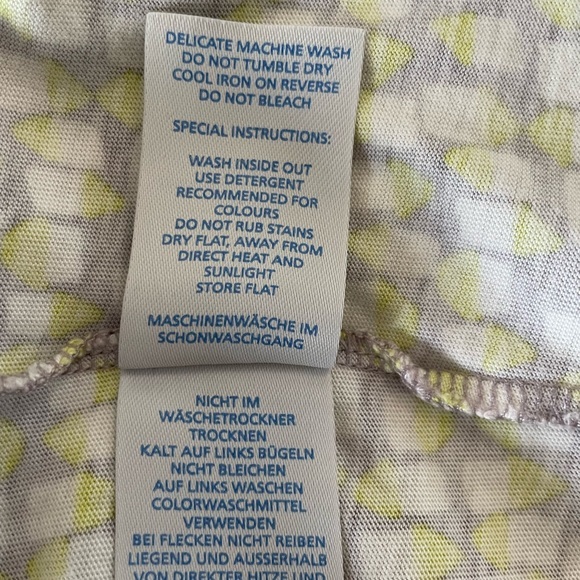 Boden Margot Jersey Dress Citrus Geo Pattern Scoop Neck Cap Sleeves Boho Size 8 - Picture 3 of 7